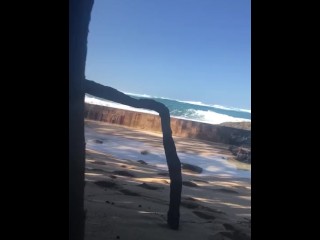 Fast outdoor bj on the beach