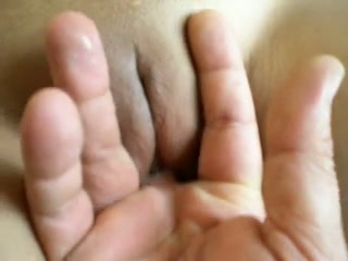 A middle finger is chosen to penetrate pussy of my wife