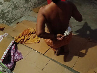 Big Ass bhabhi Changing her cloth and boy watchig on her bhabhi caught him and punish him with fucking