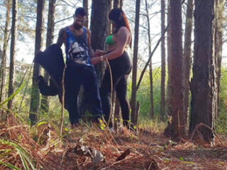 Wife Fucking in the Woods with the Black Big Dick