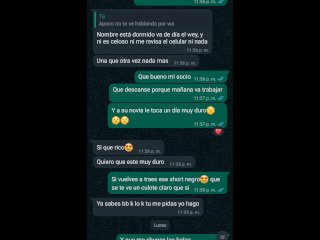 CON LA VENDEDORA DE CARNITAS LE MANDO WHATSAPP Y COJEMOS