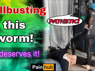 Training Zero Femdom Ballbusting CBT Bondage Punishment! Chastity Slave BDSM FLR Real Homemade Amateur MILF Wife Stepmom