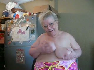 Dirty and popular BBW granny shows her big tits on cam