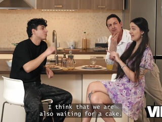 Sexy Slim Blonde MILF Agrees To Let Her Horny Step-nephew Fuck Her In the Kitchen On His Birthday