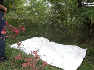 Behind the Scenes of Nympho Wife Julia North Quick Anal Fuck in the Forest