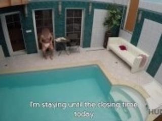 "HUNT4K. Sex adventures in private swimming pool"