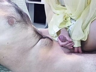 Relaxing my stepfather after work