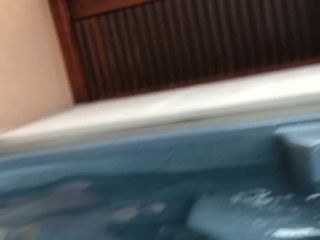 Public oral in motel scorching bathtub and then banging in the bathroom with facial cumsscorching