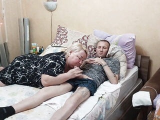 Mother-in-law Sucks All the Sperm to the Last Drop From the Penis