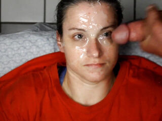 Homemade Amateur Cumslut Taking Loads to Her Pretty Face