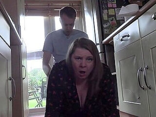 Young Guy Fucking His Big Booty Stepmom Hard In The Ass