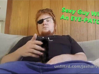 Sexy Redhead with an Eye Patch Shows You How to Cum Like a Mobster