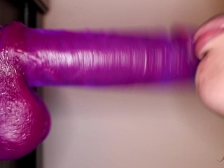 Milf drollery out of reach of ground-breaking purple dildo