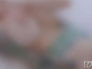 Tattooed busty lady meet a nerd guy whose balls are full of sperm