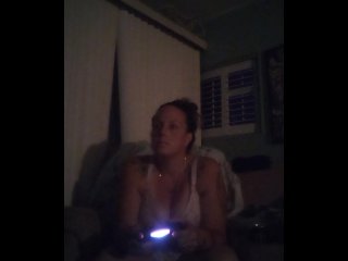 Gamer girl playing Fortnite