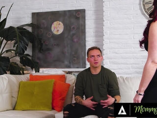 Pale Redheaded Stepmom Conviences Her Stepson to Fuck Her Good