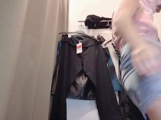 Sexy wife pussy hair, big ass, big tits. Naughty wife tries on clothes naked.