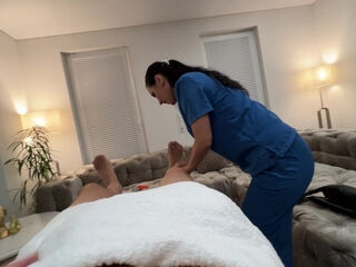 A simple massage turned into a blowjob surprise from my wife