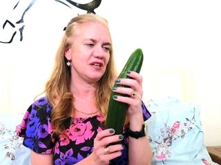 My grannie buys a cucumber for onanism