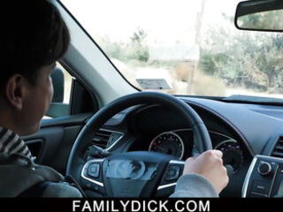 Stepdad calming stepson by sucking and fucking him