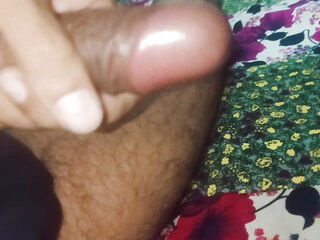 Real Masturbation process by hand doing alone in the room.