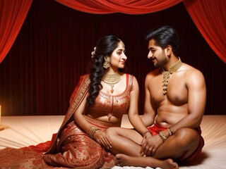 Beautiful Indian girl with big boy