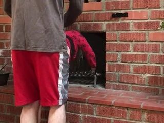 Stepmom Gets Stuck In The Fireplace And Pounded By Stepson60fps - Handjob