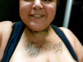 Showing off After Workout in the Gym Bathroom
