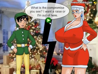 '[Xmas Hentai Game] Christmas Pay Rise - Mrs. Santa fucks cheat on her husband with Sparky the elf'