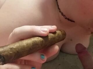 'Cigar smoking blowjob from wife'