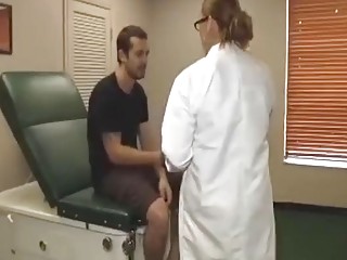 Busty doctor heals a huge boner