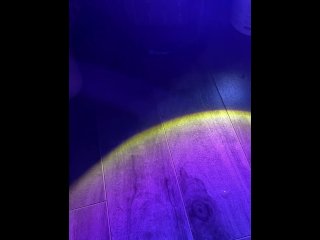 Tattooed goth girl squirting from monster toy