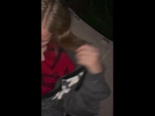 Camping with bf and his friends my bf goes to bed early so I pull out my vib and fuck his roommate