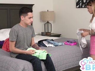 Naughty Stepmom Finds Out Her Stepson Has A Big Cock