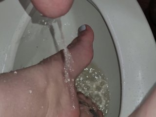 Wife begs to have pee on her feet