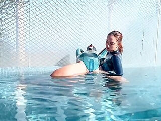 Underwater Latex Struggle Bondage - Eroteric Shibari Bondag