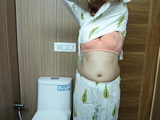 Trying My Stepmother&#039_s Delicious Pussy in the Bathroom. Full Video